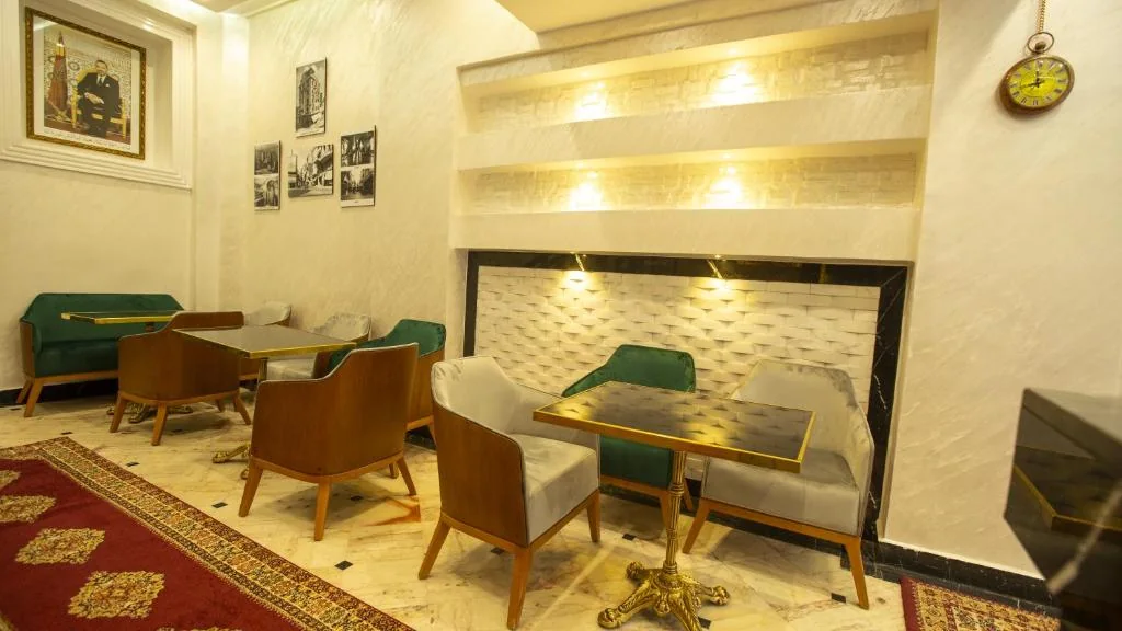 Lounge seating area at Hotel De Paris Casablanca